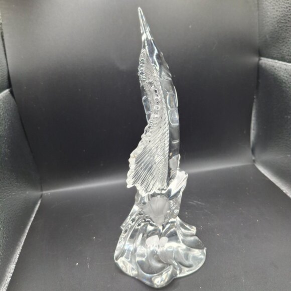 Lenox Fine Crystal Swordfish Water Dance Sculputre Germany Retired 8.5” - Picture 4 of 6